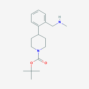 molecular formula C18H28N2O2 B8256900 tert-Butyl 4-(2-((methylamino)methyl)phenyl)piperidine-1-carboxylate 