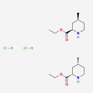 molecular formula C18H36Cl2N2O4 B8257029 Rel-ethyl (2R,4S)-4-methylpiperidine-2-carboxylate hydrochloride 