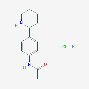 molecular formula C13H19ClN2O B8257049 N-(4-(piperidin-2-yl)phenyl)acetamide hydrochloride 