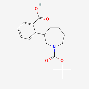 molecular formula C18H25NO4 B8257154 2-(1-(Tert-butoxycarbonyl)azepan-3-yl)benzoic acid 