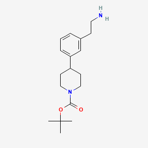 molecular formula C18H28N2O2 B8257271 tert-Butyl 4-(3-(2-aminoethyl)phenyl)piperidine-1-carboxylate 