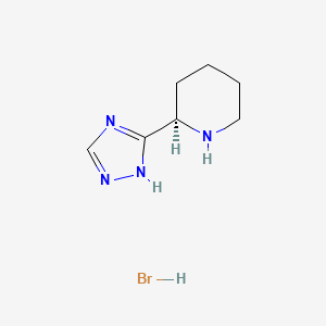 molecular formula C7H13BrN4 B8257396 (R)-2-(1H-1,2,4-triazol-5-yl)piperidine hydrobromide 