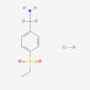 molecular formula C9H14ClNO2S B8258136 Dideuterio-(4-ethylsulfonylphenyl)methanamine;hydrochloride 