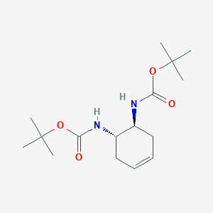molecular formula C16H28N2O4 B8258161 di-tert-butyl ((1S,2S)-cyclohex-4-ene-1,2-diyl)dicarbamate 
