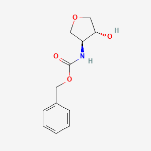 molecular formula C12H15NO4 B8258215 benzyl N-[(3S,4R)-4-hydroxyoxolan-3-yl]carbamate 