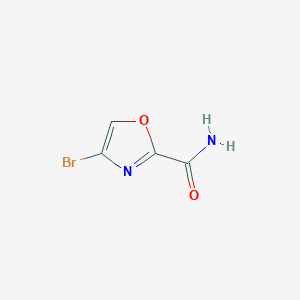 molecular formula C4H3BrN2O2 B8258343 4-Bromo-1,3-oxazole-2-carboxamide 