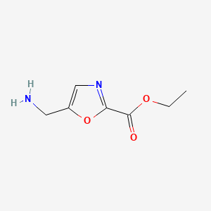 molecular formula C7H10N2O3 B8258351 Ethyl 5-(aminomethyl)-2-oxazolecarboxylate CAS No. 1187830-81-4