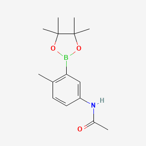 molecular formula C15H22BNO3 B8258561 N-(4-methyl-3-(4,4,5,5-tetramethyl-1,3,2-dioxaborolan-2-yl)phenyl)acetamide 