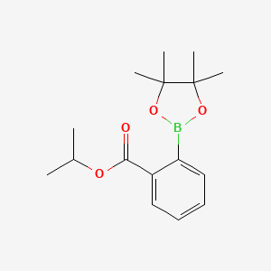 molecular formula C16H23BO4 B8258634 Isopropyl 2-(4,4,5,5-tetramethyl-1,3,2-dioxaborolan-2-yl)benzoate 