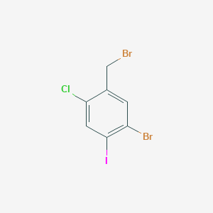 molecular formula C7H4Br2ClI B8258779 5-Bromo-2-chloro-4-iodobenZyl bromide 