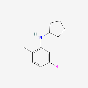 molecular formula C12H16IN B8258883 N-Cyclopentyl-5-iodo-2-methylaniline 