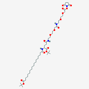 molecular formula C47H82N4O15 B8259492 Octa(OtBu)-Glu(AEEA-AEEA-OSu)-OtBu 
