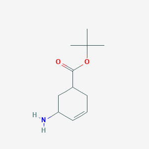 molecular formula C11H19NO2 B8259559 Tert-butyl 5-aminocyclohex-3-ene-1-carboxylate 