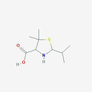 molecular formula C9H17NO2S B082597 2-Isopropyl-5,5-dimethylthiazolidine-4-carboxylic acid CAS No. 13206-31-0