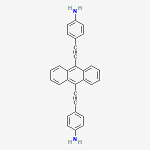 molecular formula C30H20N2 B8259885 4,4'-(Anthracene-9,10-diylbis(ethyne-2,1-diyl))dianiline 