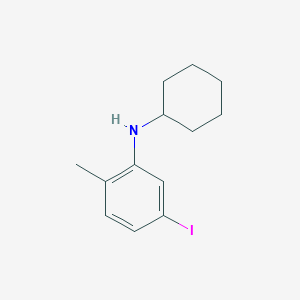 molecular formula C13H18IN B8259952 N-Cyclohexyl-5-iodo-2-methylaniline 