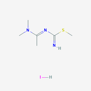 molecular formula C6H14IN3S B8260077 methyl (NE)-N-[1-(dimethylamino)ethylidene]carbamimidothioate;hydroiodide 