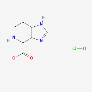 molecular formula C8H12ClN3O2 B8260131 methyl 4,5,6,7-tetrahydro-1H-imidazo[4,5-c]pyridine-4-carboxylate;hydrochloride 