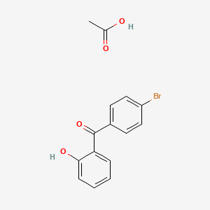 molecular formula C15H13BrO4 B8260243 Benzophenone, 4'-bromo-2-hydroxy-, acetate (6CI) 