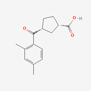 molecular formula C15H18O3 B8260714 CIS-3-(2,4-DIMETHYLBENZOYL)CYCLOPENTANE-1-CARBOXYLIC ACID 