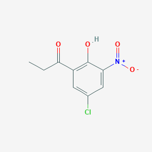 molecular formula C9H8ClNO4 B8260802 5'-CHLORO-2'-HYDROXY-3'-NITROPROPIOPHENONE CAS No. 90537-41-0
