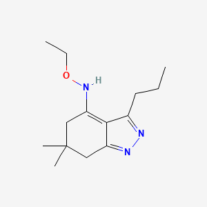 molecular formula C14H23N3O B8260818 N-ethoxy-6,6-dimethyl-3-propyl-5,7-dihydroindazol-4-amine 