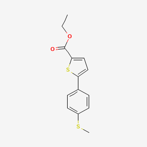 molecular formula C14H14O2S2 B8261004 Ethyl 5-[4-(methylsulfanyl)phenyl]thiophene-2-carboxylate CAS No. 284493-78-3