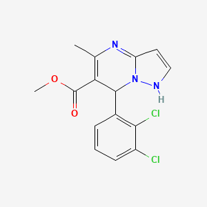 molecular formula C15H13Cl2N3O2 B8261586 methyl 7-(2,3-dichlorophenyl)-5-methyl-1,7-dihydropyrazolo[1,5-a]pyrimidine-6-carboxylate 