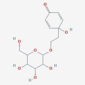 4-Hydroxy-4-[2-[3,4,5-trihydroxy-6-(hydroxymethyl)oxan-2-yl]oxyethyl]cyclohexa-2,5-dien-1-one