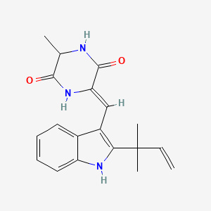 (6Z)-3-methyl-6-[[2-(2-methylbut-3-en-2-yl)-1H-indol-3-yl]methylidene]piperazine-2,5-dione