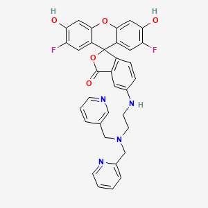 2',7'-Difluoro-3',6'-dihydroxy-6-[2-[pyridin-2-ylmethyl(pyridin-3-ylmethyl)amino]ethylamino]spiro[2-benzofuran-3,9'-xanthene]-1-one