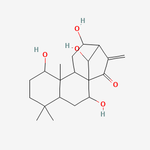 2,8,12,16-Tetrahydroxy-5,5,9-trimethyl-14-methylidenetetracyclo[11.2.1.01,10.04,9]hexadecan-15-one