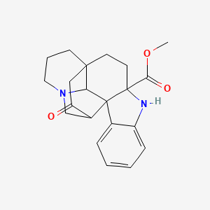 molecular formula C21H24N2O3 B8261749 Methyl demethoxycarbonylchanofruticosinate 