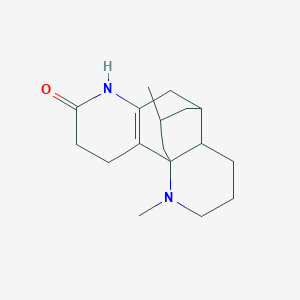 molecular formula C17H26N2O B8261843 14,16-Dimethyl-6,14-diazatetracyclo[7.5.3.01,10.02,7]heptadec-2(7)-en-5-one 