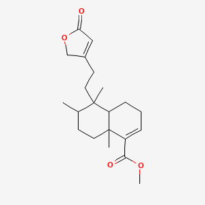 molecular formula C21H30O4 B8261881 methyl 5,6,8a-trimethyl-5-[2-(5-oxo-2H-furan-3-yl)ethyl]-3,4,4a,6,7,8-hexahydronaphthalene-1-carboxylate 