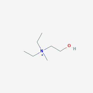 molecular formula C7H18NO+ B082619 (2-Hydroxyethyl)methyldiethylammonium CAS No. 13213-99-5