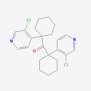 molecular formula C23H26Cl2N2O B8261923 Bis[1-(3-chloropyridin-4-yl)cyclohexyl]methanone 