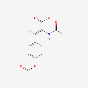 molecular formula C14H15NO5 B8261985 methyl (Z)-2-acetamido-3-(4-acetyloxyphenyl)prop-2-enoate 
