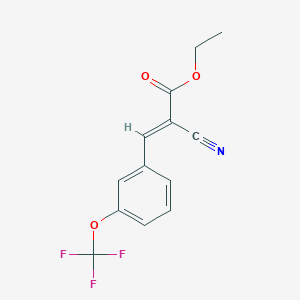 molecular formula C13H10F3NO3 B8262010 ethyl 2-cyano-3-[3-(trifluoromethoxy)phenyl]prop-2-enoate 
