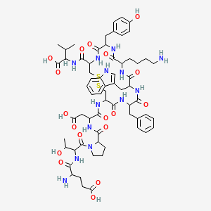molecular formula C64H85N13O18S2 B8262146 Urotensin II , human 