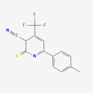 6-(4-Methylphenyl)-2-sulfanylidene-4-(trifluoromethyl)-2,3-dihydropyridine-3-carbonitrile