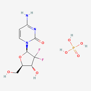 4-amino-1-[(2R,4R,5R)-3,3-difluoro-4-hydroxy-5-(hydroxymethyl)oxolan-2-yl]pyrimidin-2-one;phosphoric acid