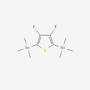 molecular formula C10H18F2SSn2 B8262210 (3,4-Difluorothiophene-2,5-diyl)bis(trimethylstannane) 