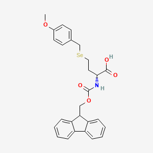 molecular formula C27H27NO5Se B8262357 Fmoc-D-HomoSec(Mob)-OH 