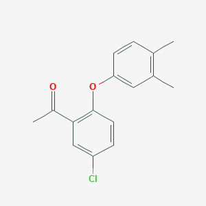 molecular formula C16H15ClO2 B8262425 Ethanone, 1-[5-chloro-2-(3,4-dimethylphenoxy)phenyl]- CAS No. 1242015-32-2