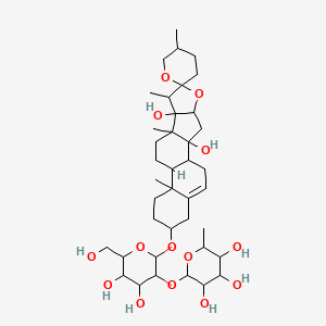 molecular formula C39H62O14 B8262725 Ophiogenin-3-O-alpha-L-rhaMnopyranosyl-(1-->2)-beta-D-glucopyranoside 