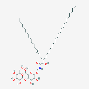 molecular formula C53H101NO13 B8262789 N-[[3,4-dihydroxy-6-(hydroxymethyl)-5-[3,4,5-trihydroxy-6-(hydroxymethyl)oxan-2-yl]oxyoxan-2-yl]oxymethyl]-3-hexadec-3-enyl-2-hydroxytetracosanamide 