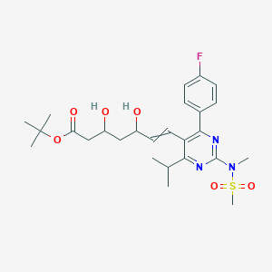 molecular formula C26H36FN3O6S B8262829 (3R,5S,6E)-7-[4-(4-Fluorophenyl)-6-isopropyl-2-[(methanesulfonyl) methylamino]pyrimidin-5-yl]-3,5-dihydroxyhept-6-enoic acid tert-butyl ester 