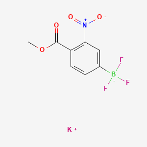 molecular formula C8H6BF3KNO4 B8263547 Potassium trifluoro(4-(methoxycarbonyl)-3-nitrophenyl)borate 