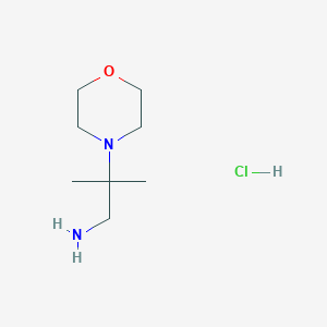 molecular formula C8H19ClN2O B8263601 2-Methyl-2-(4-morpholinyl)propylamine hydrochloride 
